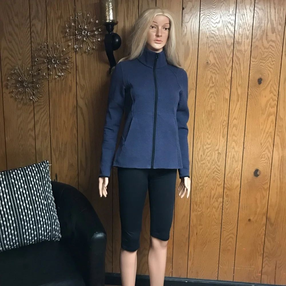 Lululemon" Insculpt Jacket- Heathered Deep Indigo / Deep Indigo- Size 4- - Picture 11 of 15
